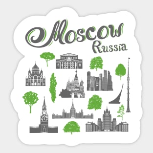 Moscow architecture Sticker